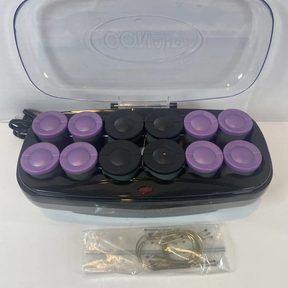 Conair Hair Setter Women Purple CHV14X Instant Heat Velvet Rollers 12 Count